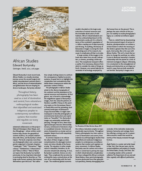 CV124 - African Studies, Edward Burtynsky — Anaïs Castro