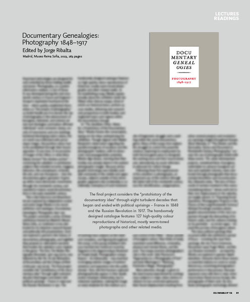 CV125 - Documentary Genealogies: Photography 1848–1917, Jorge Ribalta – Jill Glessing