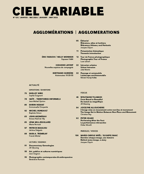 CIEL VARIABLE 125 - AGGLOMÉRATIONS