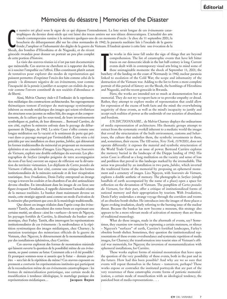 CIEL VARIABLE 68 - MÉMOIRE DU DÉSASTRE