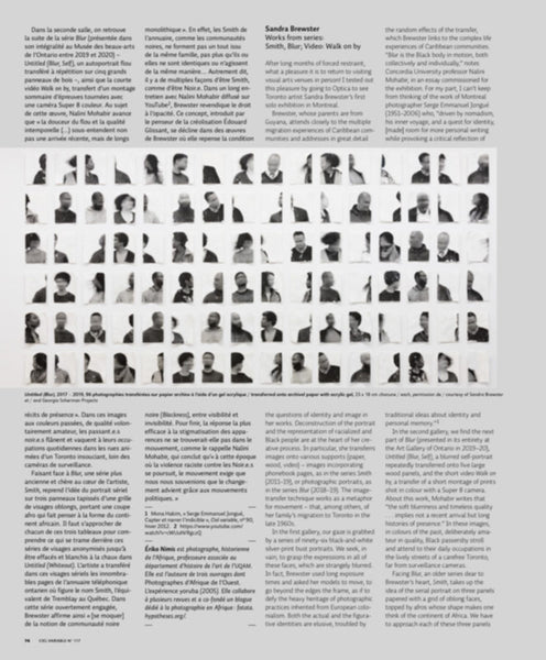 CV117 - Sandra Brewster, Works from series: Smith, Blur; Video: Walk on by — Érika Nimis