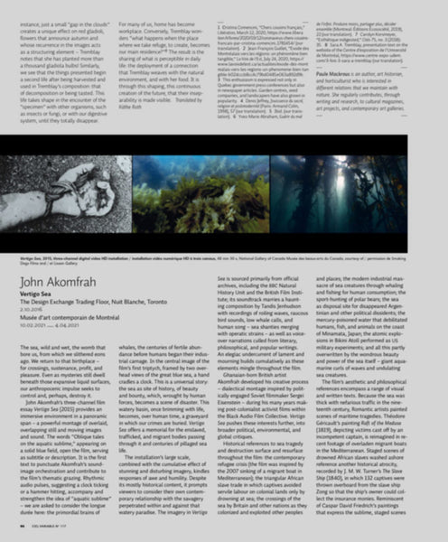 CV117 - John Akomfrah, Vertigo Sea — Jill Glessing