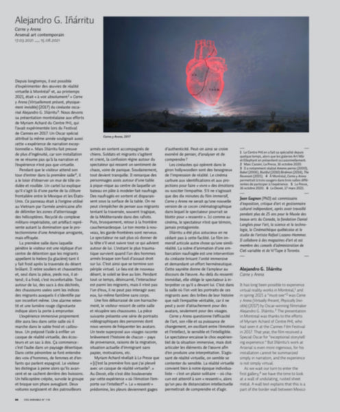 CV118 - Alejandro G. Iñárritu, Carne y Arena — Jean Gagnon