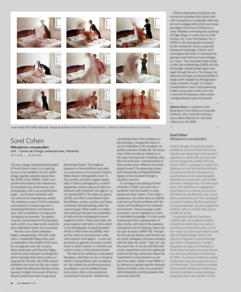 CV120 - Sorel Cohen, Métaphores conceptuelles — Johanne Sloan