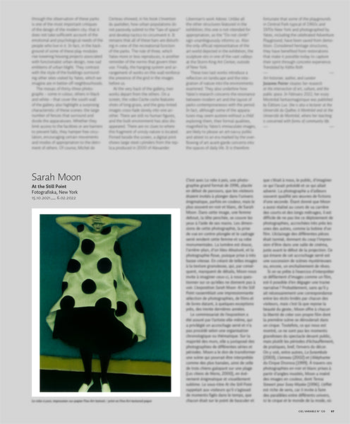 CV120 - Sarah Moon, At the Still Point —  Ariane Noël de Tilly