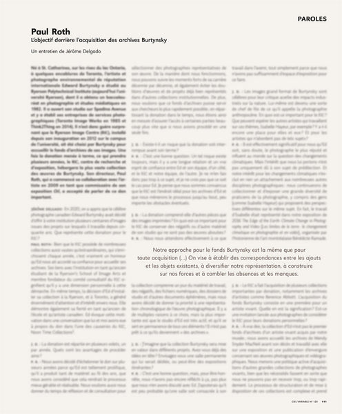 CV120 - Paul Roth, L’objectif derrière l’acquisition des archives Burtynsky —  Jérôme Delgado
