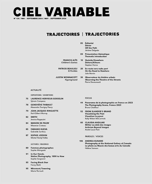 CIEL VARIABLE 126 - TRAJECTOIRES