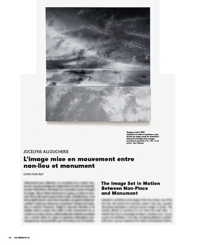 CV125 - Jocelyne Alloucherie :  The Image Set in Motion Between Non-Place and Monument — Christian Roy