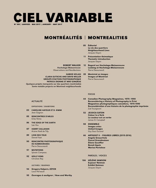 CIEL VARIABLE 105 - MONTREALITIES